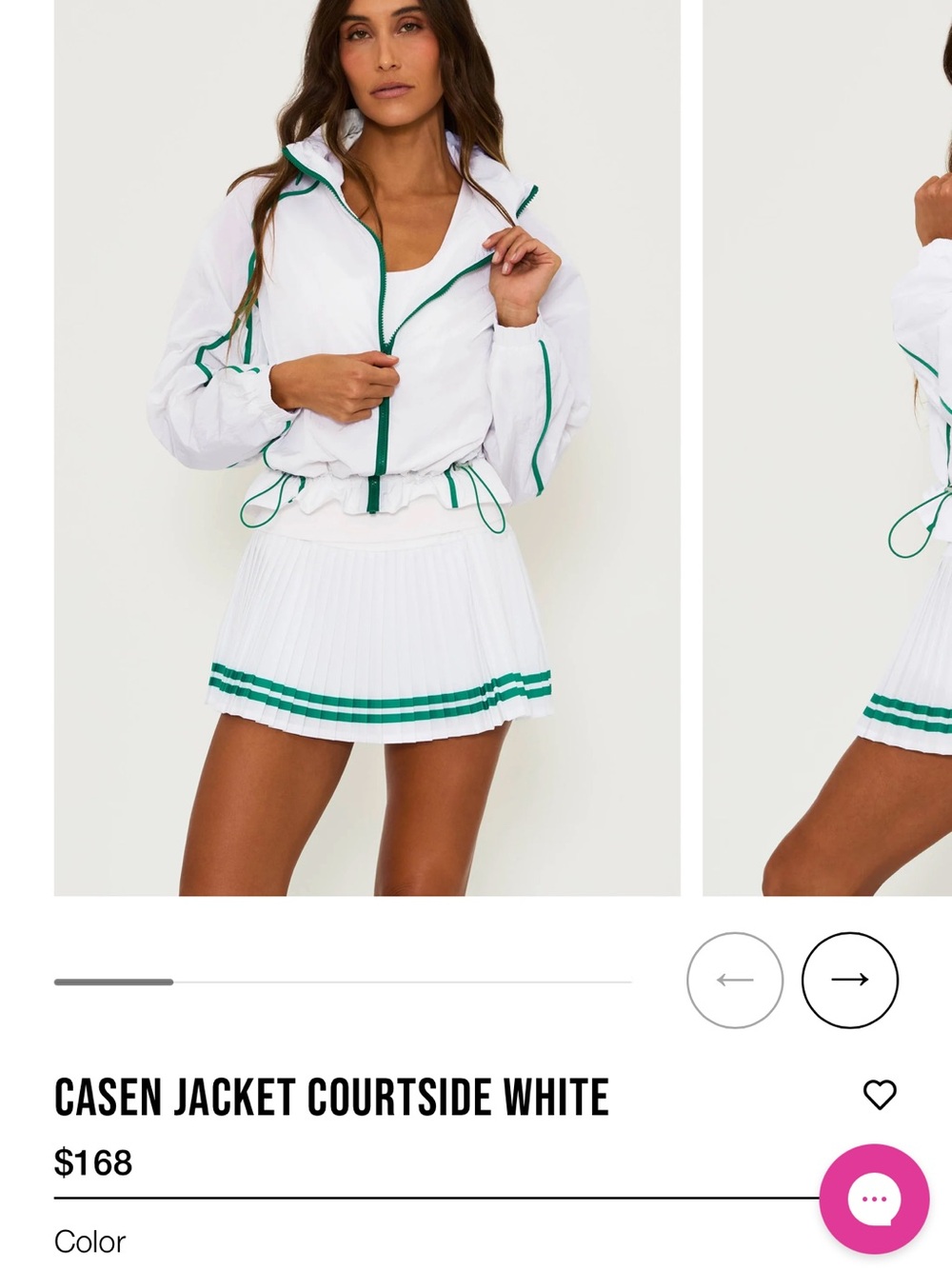 Beach Riot White Jacket with Teal Trim